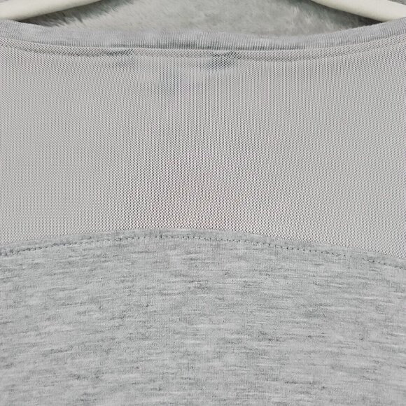 Bebe Sport T-Shirt Womens Size 3X Gray Logo Ventilated Rayon Stretch Athleisure - Picture 9 of 9